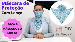 Máscara de Proteção Com Lenço e Molde