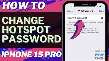 How to Change Hotspot Password on iPhone 15 Pro