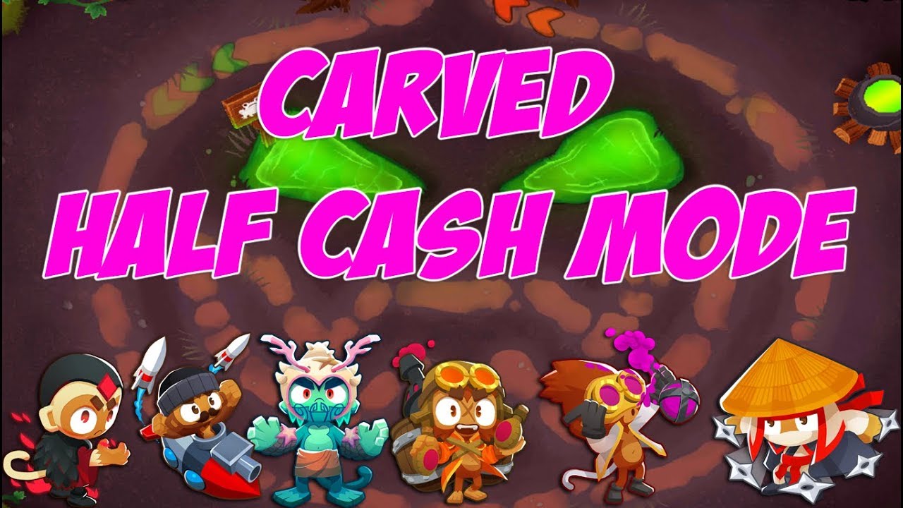 Bloons TD 6 Gameplay Walkthrough - Carved - Half Cash Mode! 14+