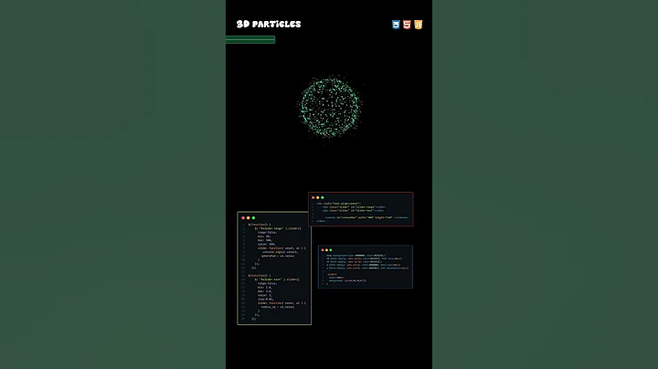 Mind-Blowing 3D Particle Animation with Just HTML, CSS & JS! 🤯✨ #coding #shorts #viralshorts