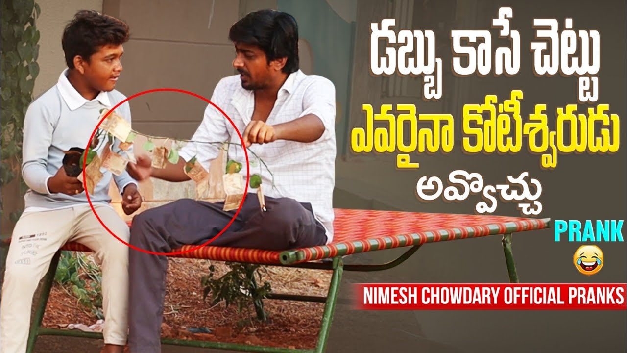 MONEY PLANT  💰  E CHETTU MOTHAM  DABBULEA #nimeshchowdarypranks #moneyprank #telugupranks #prank