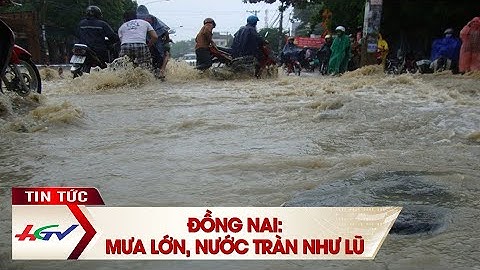Đồng Nai: Mưa lớn, nước tràn như lũ | Truyền hình Hậu Giang