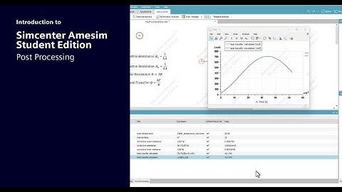 Simcenter Amesim Student Edition | How to use Post Processing #SimcenterStudentEdition