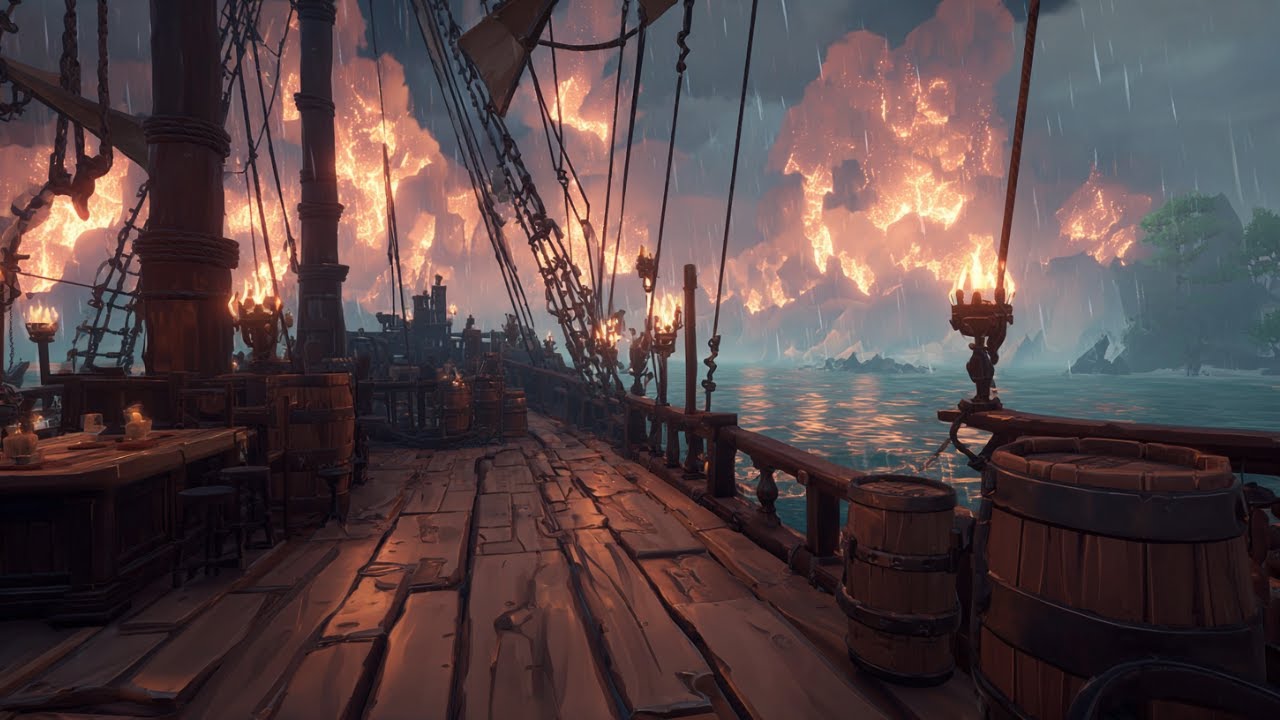 Firestorm at Sea | Epic Fantasy Metal Music & Stormy Pirate Ship ...