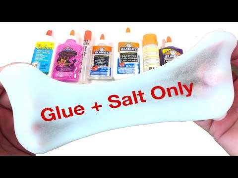 Testing How To Make Slime With Glue Water And Salt Only