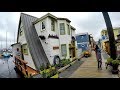 Fisherman's Wharf & Float Homes in Victoria BC Tour (4K)