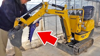Attaching an excavator thumb on a micro backhoe [YANMAR SV05