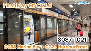 [First Day] Alstom Metropolis C851E Set 8087 Ride From CC33 Marina Bay - CC29 HarbourFront via CCL6