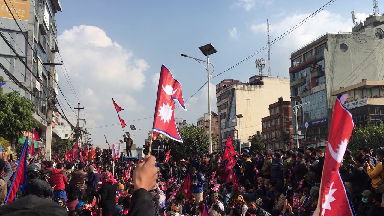People's Movement For Restoration of King  at New Baneshwor Kathmandu Nepal