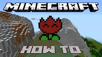 Minecraft ~8 Bit~ HOW TO : Mario Flower (Tutorial) /W Killerkev