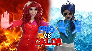 Fire Girl vs Ice Girl Challenge - Cold vs. Heat / Mali and Emita