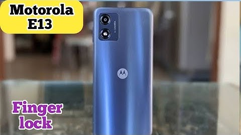 Finger Lock In Motorola E13, How To Set Finger Lock In Motorola E13, Fingerprint Lock Setup Kaise