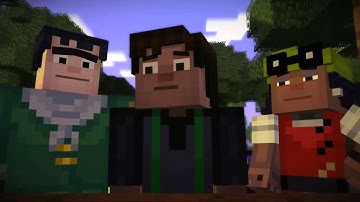 Minecraft Story mode (Episode 1) part 1# Building Zombie for competition