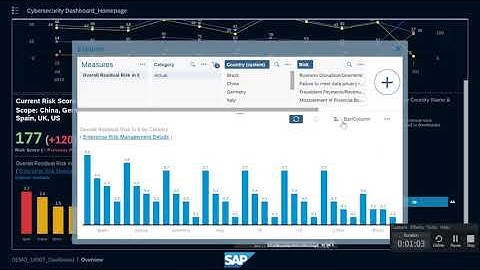 SAP Cybersecurity Dashboard: Drill-down into Overall Residual Risk