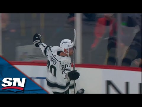 Kings' Dubois Pounds One Past Jets' Hellebuyck To Notch Revenge Goal Against Former Team