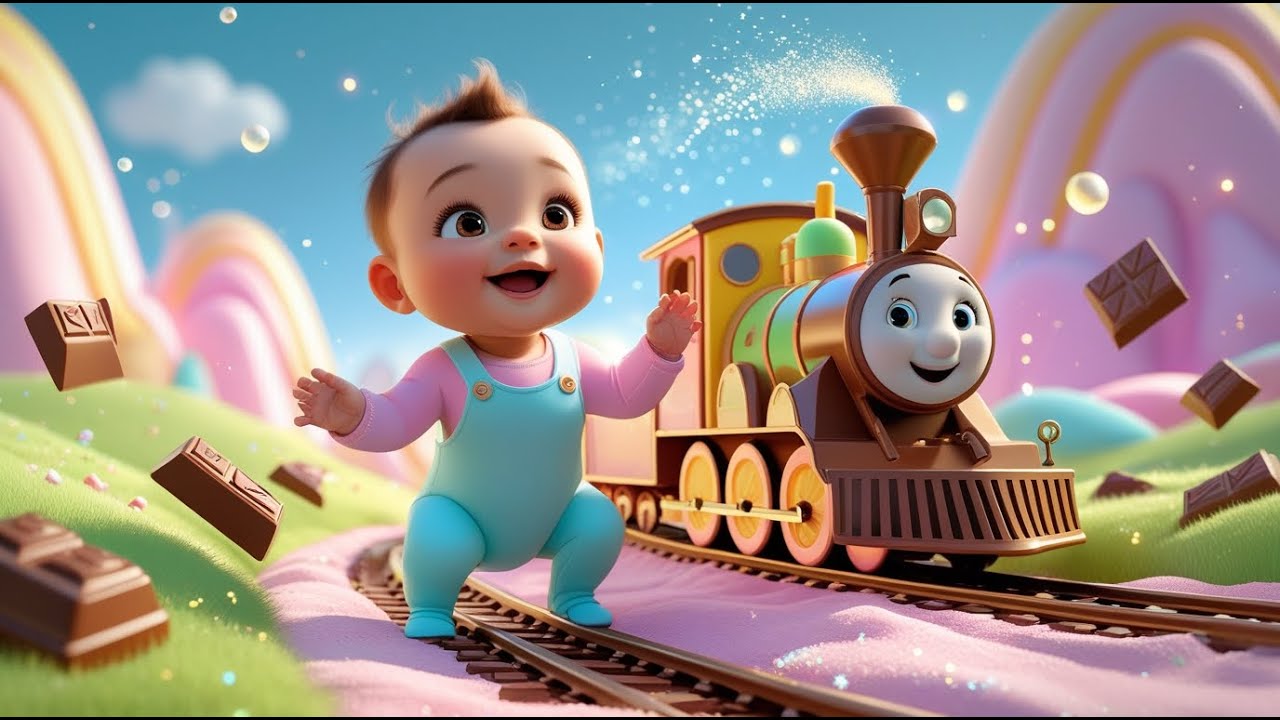 Little Train to Chocolate Hill | Sweet Adventure Song for Kids Nursery Rhymes and Baby Learning Song