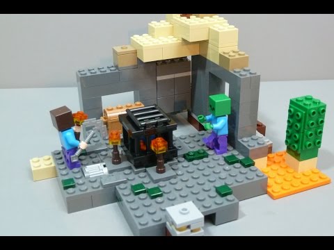 YouTube thumbnail: LEGO Minecraft 21119 The Dungeon review