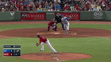 KC@BOS: Perez grounds an RBI single to left field