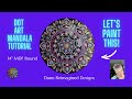 Dot art mandala tutorial  14 inch mdf round  serendipity  step by step tutorial  diy wall art