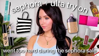 lets try viral makeup...urban decay face bond foundation, saie, rare beauty & more!