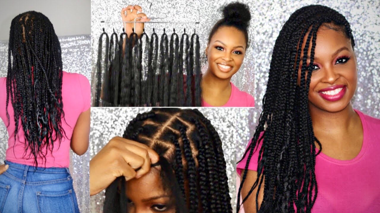 HOW TO: DIY Box Braids For Beginners 💕 - YouTube