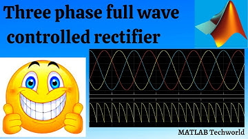 Three phase full wave controlled rectifier| MATLAB tutorial for beginners| MATLAB Techworld