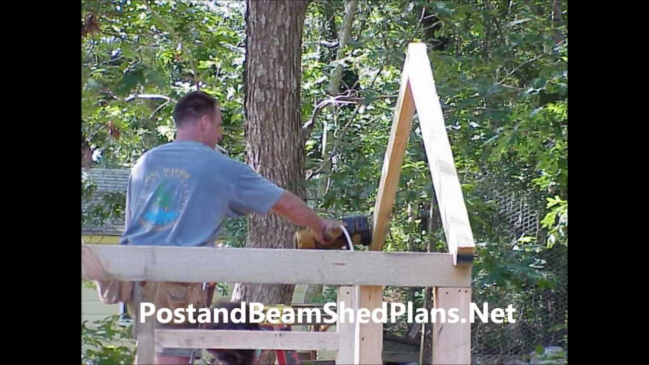 Post and Beam Shed Plans &amp; Building Guide - YouTube