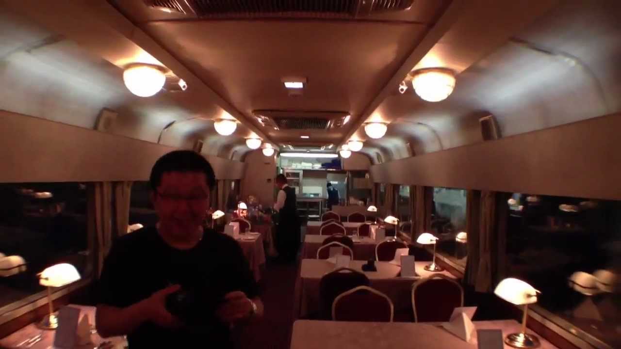 It was my first time seeing a dining car! Exploring the