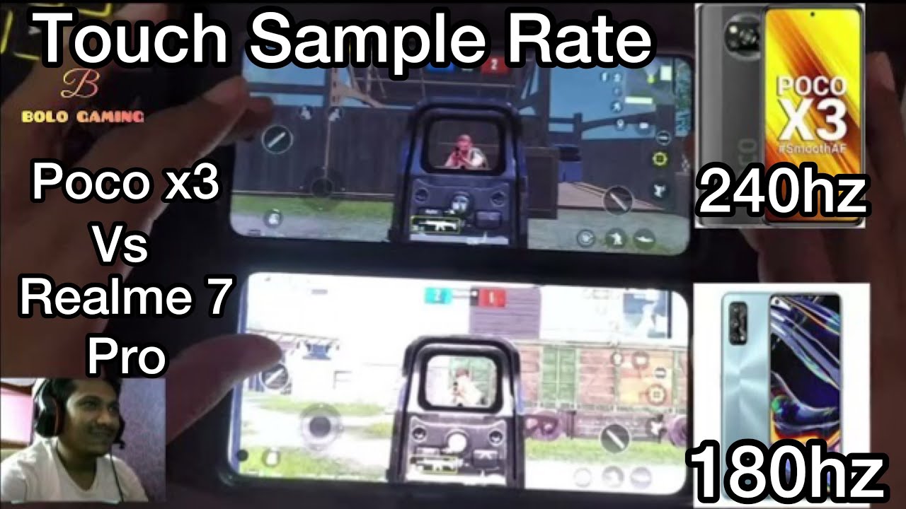 poco x3 vs realme 7 pro touch sample rate comparison || BOLO GAMING