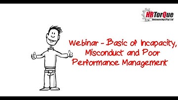 Webinar - Basic of Incapacity, Misconduct and Poor Performance Management  22 March 2023