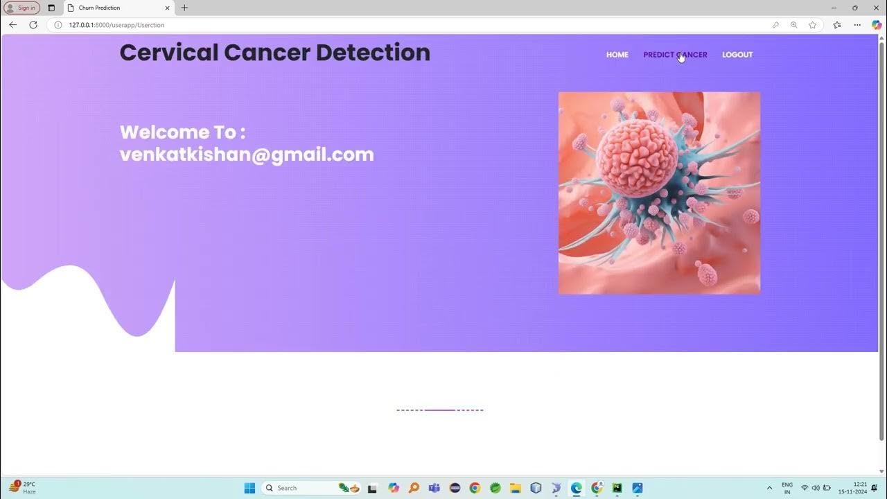 Cervical Cancer Detection using Machine Learning || Python || Django ...