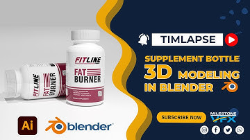 Supplement Capsule Bottle 3d Designing in Blender