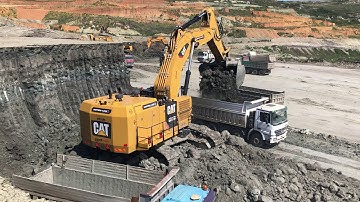 Caterpillar 6015B Excavator Loading Trucks - Sotiriadis Ate
