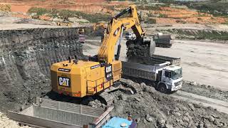 Caterpillar 6015B Excavator Loading Trucks - Sotiriadis Ate