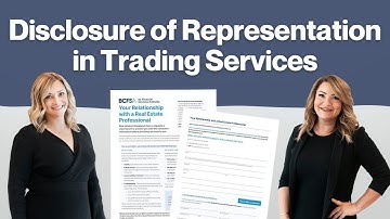 Real Estate 101: Disclosure of Representation in Trading Services