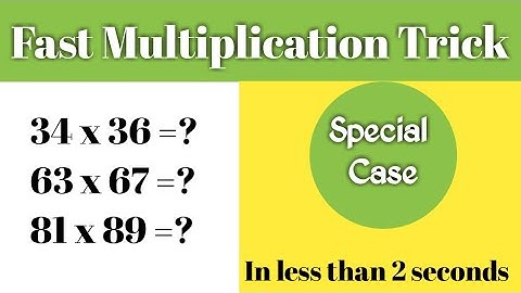 Fast Multiplication / Multiplication of Numbers with same tens place and sum of ones place 10/