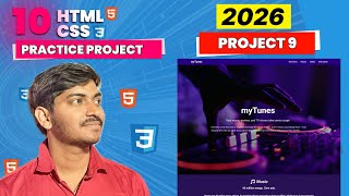 #9 - Music Website | HTML CSS 10 Practice Projects for Beginners | 2026 | Hindi