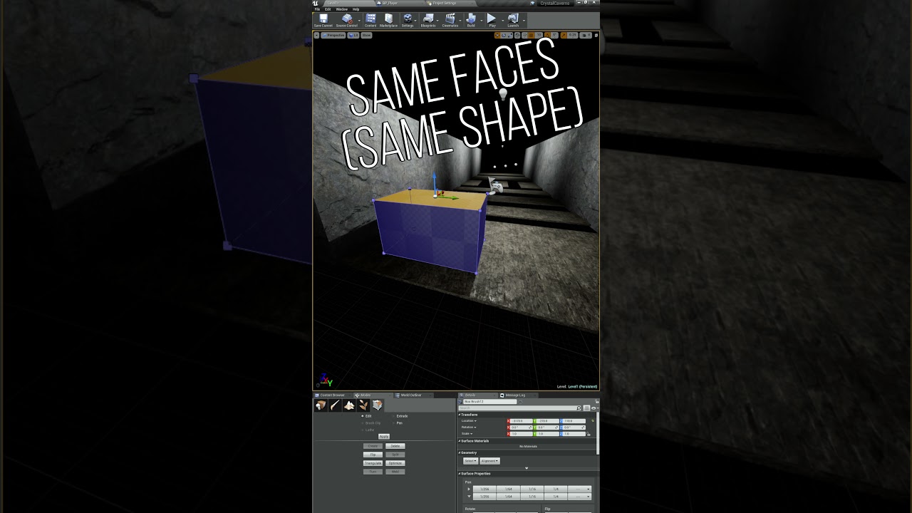 🎮 Learning UE4: 75 🎮 - BSP Extrude Tool