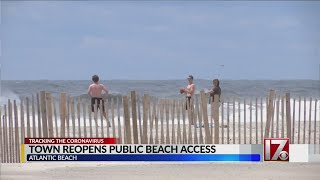 Atlantic Beach at NC coast reopens as some others remain closed