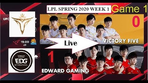 V5 vs EDG 2020 LPL Spring Split Week 1 | Victory Five vs Edward Gaming | Game 1