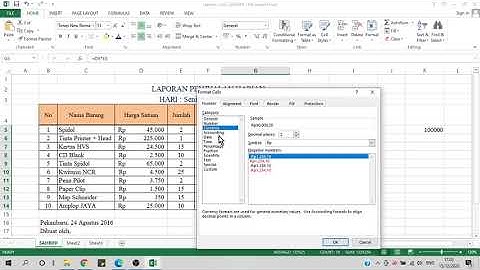 Cara Membuat Format Mata Uang Rupiah (Rp) di Microsoft Excel
