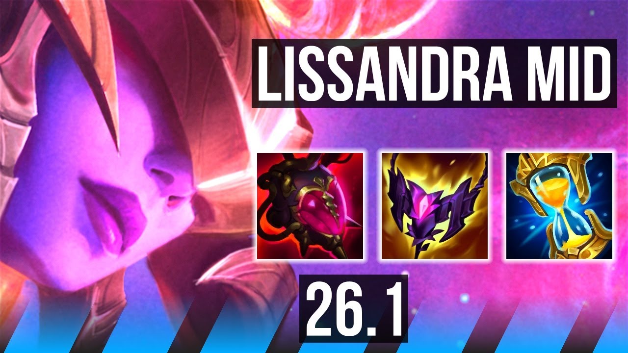 Watch Lissandra carry their team against Katarina in Master elo! 
Highlights: Good KDA: 12/1/6. 
Learn what runes to use, what items to build, understand how to lane, teamfight, and outplay your opponents as #Lissandra. 
/// #LeagueOfLegends high elo replay 
 
Thank you for watching! 
Did you learn something new? Share it in the comments! 
If you liked this video, please leave a thumbs up, if you disliked it, be sure to give me feedback in the comments. I appreciate your support! 
 
~~~| DOMISUMREPLAY |~~~ 
High elo replays for every role and champion. Improve your gameplay. Many uploads per day. 
 
~~~| WATCH MORE |~~~ 
Main channel: https://www.youtube.com/channel/UChkYqBSmrYsPjOTK2N4pdWg?sub_confirmation=1 
Lissandra channel: https://www.youtube.com/channel/UCwtXLDZC-b1rO8xU0M7VNOg?sub_confirmation=1 
 
More replays of: 
- Lissandra vs Katarina: https://www.youtube.com/playlist?list=PLvI9qZTpddbhNWVM_ohEibgiaZlgZ3tR1 
- Lissandra MID: https://www.youtube.com/playlist?list=PLvI9qZTpddbh5z69-2uk1sLYdS9yZDeg9 
- Lissandra: https://www.youtube.com/playlist?list=PL-TM5XNBRKzQ4Pw63PQ1IirGigF4ZI3my 
 
~~~| MATCH INFO |~~~ 
GAME TYPE: Ranked Solo/Duo 5v5 
REGION: EUNE 
AVERAGE RANK: Master 
SEASON: Season 2026 
PATCH: 26.1 
 
~~~| SPECTATED PLAYER |~~~ 
CHAMPION: Lissandra 
SKIN: Dark Cosmic Lissandra (Emerald) 
RANK: Master 
RIOT ID: bnb kwstaκys # 5269 
OP.GG: https://op.gg/summoners/eune/bnb+kwsta%CE%BAys-5269 
RUNES: DOMINATION - Electrocute, Cheap Shot, Grisly Mementos, Ultimate Hunter; SORCERY - Manaflow Band, Transcendence (Adaptive Force + Adaptive Force + Health Scaling) 
 
~~~| OPPONENT |~~~ 
CHAMPION: Katarina 
SKIN: Battle Academia Katarina (Obsidian) 
RANK: Master 
RUNES: PRECISION - Conqueror, Triumph, Legend: Alacrity, Last Stand; DOMINATION - Sudden Impact, Relentless Hunter (Adaptive Force + Adaptive Force + Health Scaling) 
 
I am not one of the summoners playing in the matches uploaded to this channel, so I am unfortunately unable to answer questions about decisions made by the summoners in the game. 
 
played at 2026-01-09 10|20|04 (CET); rec on wd-marder at 2026-01-10 12|29|30 (CET); mtdt at 2026-01-10 12|56|56 (CET); EUNE-3887999601-MID-RED