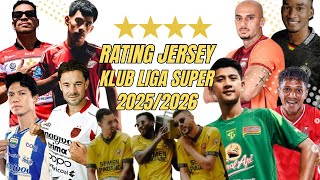 Rating Jersey Klub Klub Liga Super Indonesia (Terjelek Sampai Terbaik)