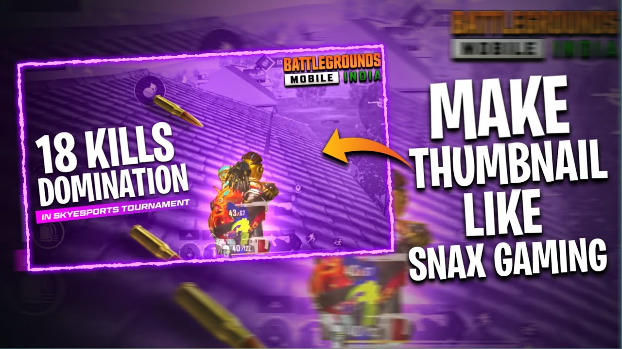 How to make thumbnail like Snax Gaming | On Android | snax gaming Thumbnail | bgmi thumbnail | pscc