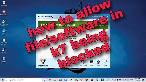 How to allow file and software in K7 Antivirus | K7 Antivirus blocked important File and Software