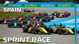 Full F2 Sprint Race Highlights | 2024 Spanish Grand Prix News
