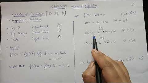 Asymptotic Notations #1 - Big Oh