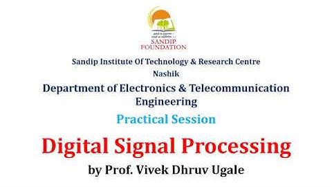 Introduction to Digital Signal Processing Practical Syllabus_Part_01