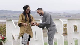 Napa Valley Proposal with Marry Me Letters