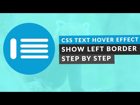 CSS Text Hover Effect | Show Left Border (Step By Step)